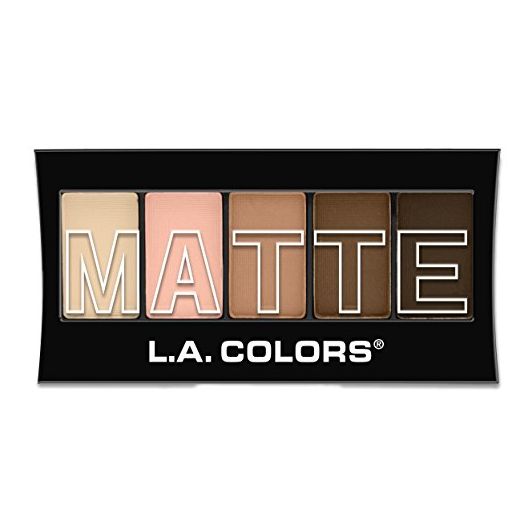 L.A. COLORS 5 Color Matte Eyeshadow, Tan Khaki, 0.25 Oz