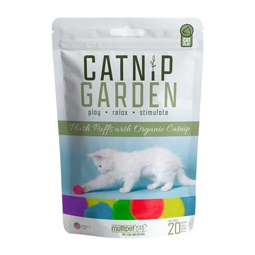 Multipet Catnip Garden Catnip Puffs 20ct Bag, Assorted