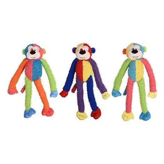 Multipet Multicrew Monkey Plush Dog Toy 17" (Assorted Color, 1 Pack)