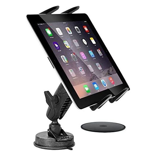 DigitlMobile Tablet Car Mount and Tablet Holder for Truck - [2-in-1] Windshield Holder or Dash Mount Holder for Car Truck SUV Taxi Vehicles. Fits iPad PRO, iPad Air, iPad Mini and All 7-13” Tablets