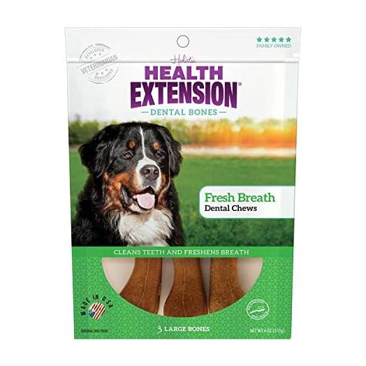 Health Extension Dog Chew Bone Treats, Puppy Training Treat, Medium Sticks for Dental Teeth Cleaning & Breath Freshener, Large(Pack of 3)