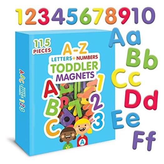 Curious Columbus - Magnetic Letters and Numbers for Toddlers - Alphabet Magnets + Number Magnet for Fridge. Foam Letter Magnets for Kids - 123 ABC Toddler Magnets - Play Refrigerator Learning Magnets
