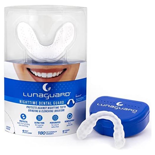 LunaGuard Nighttime Dental Guard – Comfortable Mouth Guard for Bruxism - Custom Fitted Protection for Teeth Grinding and Jaw Clenching Plus Storage Case