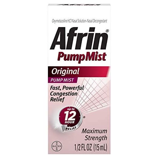 Afrin Original Maximum Strength 12 Hour Nasal Congestion Relief Pump Mist - 0.5oz (15 mL)