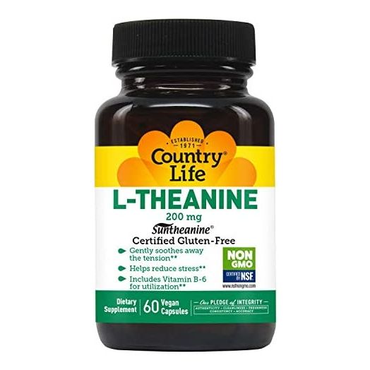 Country Life L-theanine, 200 mg, 60-Count