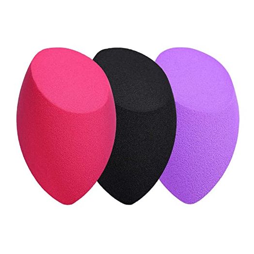 Makeup Sponge, Larbois 3-Pack Foundation Blending Beauty Sponge, Professional Make up Blender Sponge Dry & Wet Use for Powder Cream or Liquid (Red+Black+Purple)