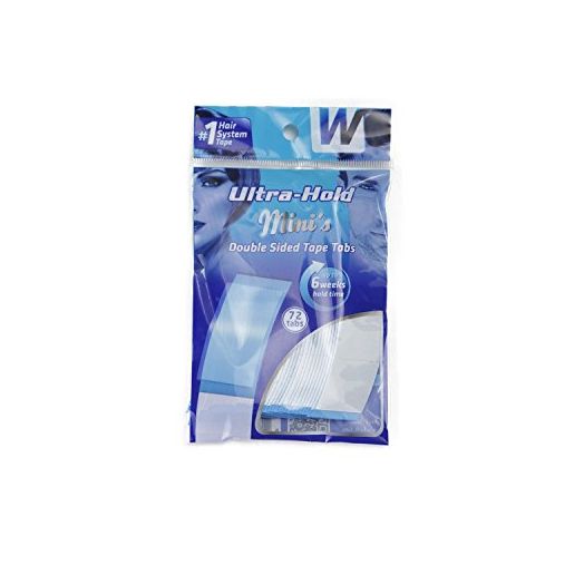 Ultra Hold Mini Tabs Tape Walker Tape 72 Tabs Minis Adhesive Walker Tape Double-Sided Tape Strips for Lace Wigs & Toupees (WKR-UHT-M)