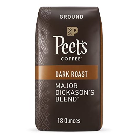 Peet's Coffee, Dark Roast Ground Coffee, Major Dickason's Blend 18 Ounce Bag, Packaging May Vary