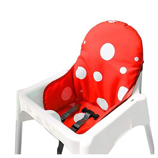 AT Seat Covers Cushion for IKEA Antilop Highchair, Washable Foldable Baby Highchair Cover IKEA Childs Chair Insert Mat Cushion(Red)