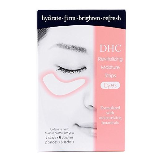 DHC Revitalizing Moisture Strips: Eyes, Gel Strip Masks, 6 Applications Each 6 Count (Pack of 2)