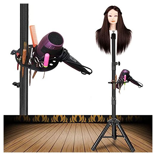 Wig Stand Tripod 55 Inch Metal Wig Mannequin Head Tripod Stand For Hairdressing Training Head Adjustable Wig