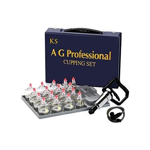 Professional Cupping Set Made in Korea (17 Cups) with Extension Tube($3.00 Value) KS Choi Corp"Made in Korea"