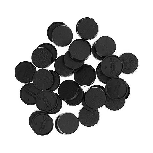 Evemodel MB325 40pcs Round Plastic Model Bases 25mm or 0.98inch for Gaming Miniatures or Wargames Table Games