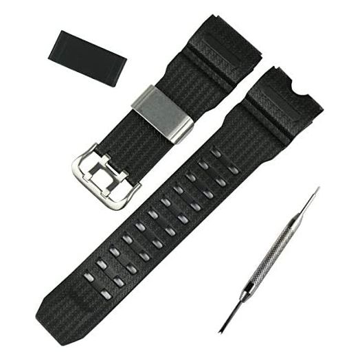 KHZBS Quality Rubber watchband G-Shock Series Replacement for GWG-1000-1A GWG-1000 Men's Black Silicone Strap Bracelet