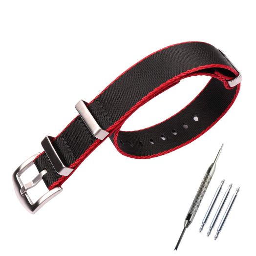 KHZBS Men's Ladies nylon Watch Strap Choice of multiple colour and Width 20mm 22mm