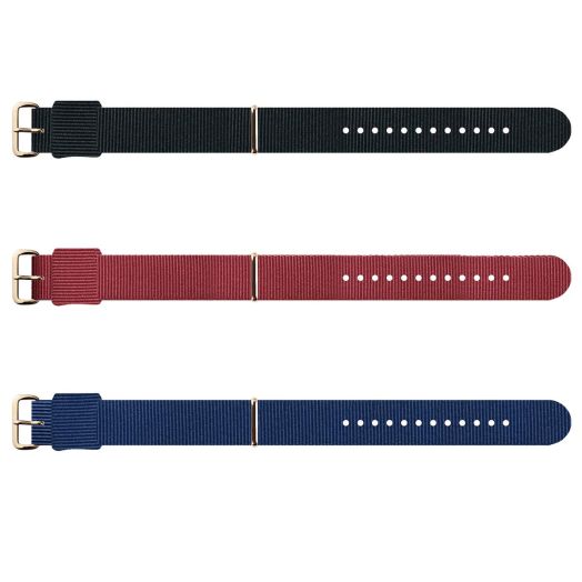 Fashion Nylon Strap 12 14 16mm Children's Ladies Color small Watch Band (16mm gold buckle)
