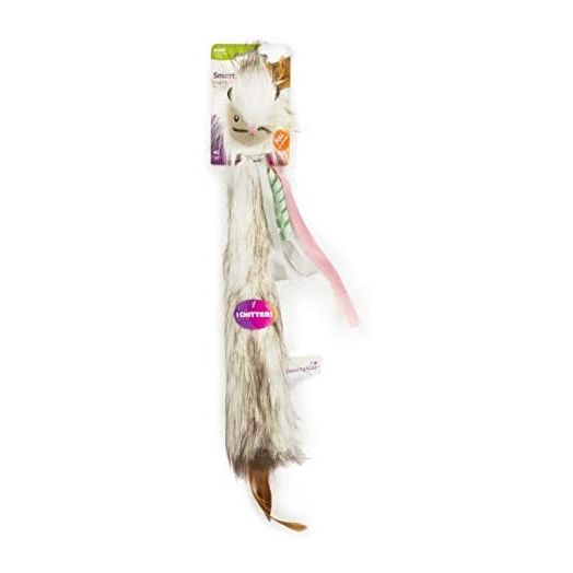 SmartyKat Chitter Critter Squirrel Electronic Sound Plush Kicker Cat Toy, Battery Powered - Gray, One Size