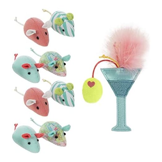 SmartyKat (9 Set Bundle) Tropical Time Variety Pack Catnip Cat Toys - Multi Color, Set of 9