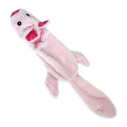 JoyToy Dog Squeaky Toys - 1 Pack Puppy Toy - No Stuffing Squeaky Plush Dog Toy for Small Dogs (Pig 18inch)