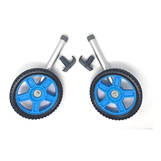 Top Glides 8" Off-Road Walker Wheel Kits with Free Flexfit Universal Ski Glides (Blue)