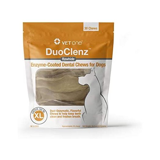 VetOne: DuoClenz Rawhide Dental Hygenic Chews for Extra Large-sized Dogs, 30-Count Bag