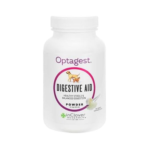 InClover Optagest Natural Digestive Aid, Organic Prebiotics & Enzymes Supplement Powder for Dogs and Cats - Promotes Healthy Stools, Less Gas, Optimal Nutrient Absorption, Intestinal Balance, 3.5oz