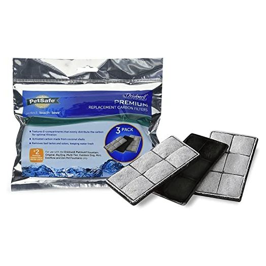PetSafe Drinkwell Replacement Filter for Original | Platinum | Mini | Big Dog Pet Fountains, Charcoal Carbon Filter for Cats and Dogs
