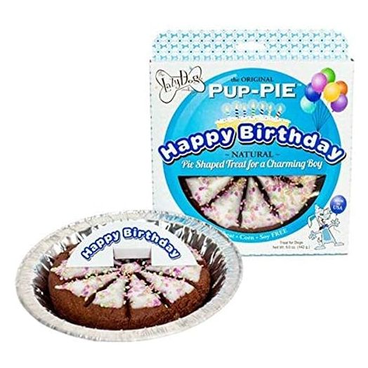 The Lazy Dog - Happy Birthday Pie Dog Treat for a Special Boy (5 oz). A Treat for Your Special Friend’s Celebration Day! (includes Bonus Birthday Sign!)