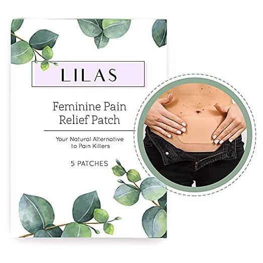 LILAS Menstrual Relief Patch (5 Pack) - Natural Pain Relief for Menstrual Period Symptoms and Cramps | Designed for Endometriosis and Menstrual Relief | Herbal and Plant Based Cooling Patches