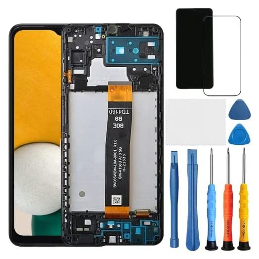 Compatible Samsung Galaxy A13 5G Screen Replacement for Samsung a13 digitizer a136u a136a a136w s136dl LCD Display Touch Screen Assembly 6.5 inch(Black with Frame )