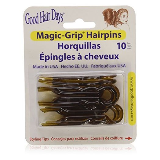 Magic-Grip Hair Pins Set of 10 by Good Hair Days Color: Shell