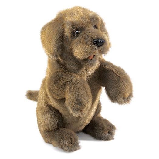 Folkmanis Sitting Dog Hand Puppet, Brown