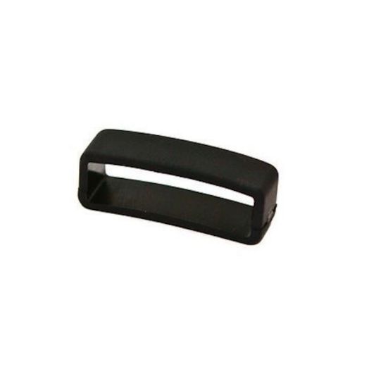 Size 30MM Black Rubber Silicone Soft Replacement Watch Band Strap Loop