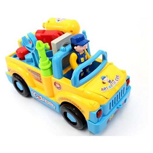 PowerTRC Fun Building Multifunctional Take Apart Toy Tool Truck with Electric Drill and Tools for Kids