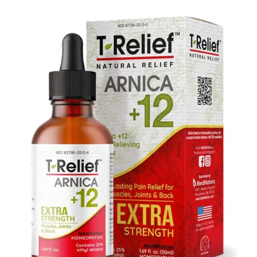 MediNatura T-Relief Pain Relief with Arnica + 12 Plant-Based Pain Relievers - 1.69 oz Drops | MediNatura