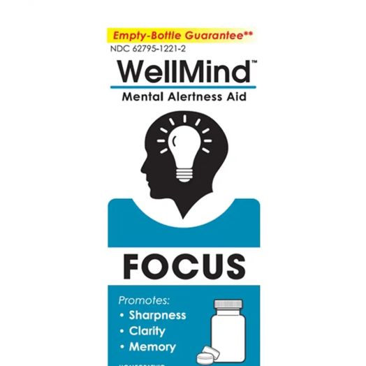 MediNatura WellMind Mental Alertness Aid Focus, Lemon Flavor - 90 Tablets