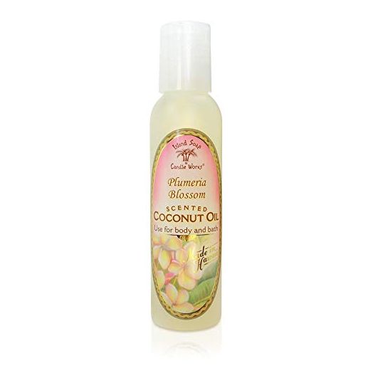 Island Soap & Candle Works Scented Coconut Oil, 4.5oz.,Plumeria