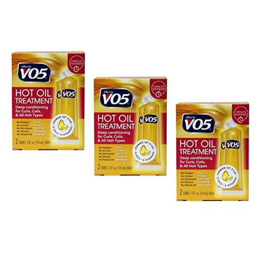 Alberto Vo5 Hot Oil Intense Conditioning Treatment, 0.5 Ounce, 2-count Tubes (Pack of 3)