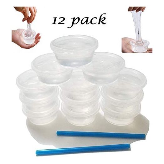 Crystal Clear Slime Mud Putty, Creative, DIY, Great Toy, Clear (12 Pack)