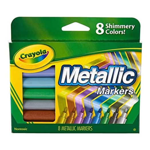 Crayola Metallic Markers, 8 Count, Colors May Vary