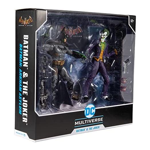 McFarlane DC Multiverse Batman Arkham Asylum - Batman and Joker (Variant) 7" Inch Action Figure 2-Pack