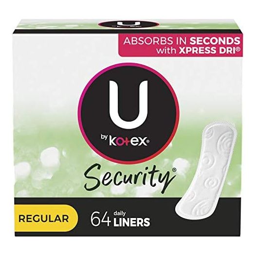 U by Kotex Lightdays Panty Liners, Regular, (thomaswi), Multicolor, Unscented, 64 Count