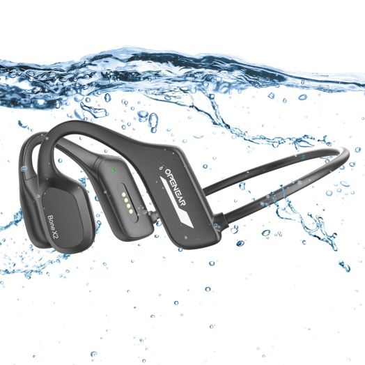 Swimming headphones, IP68 waterproof bone conduction headphones, open headphones Bluetooth 5.3, built-in MP3 player 32G memory, wireless sports headphones suitable for swimming, running, and cycling