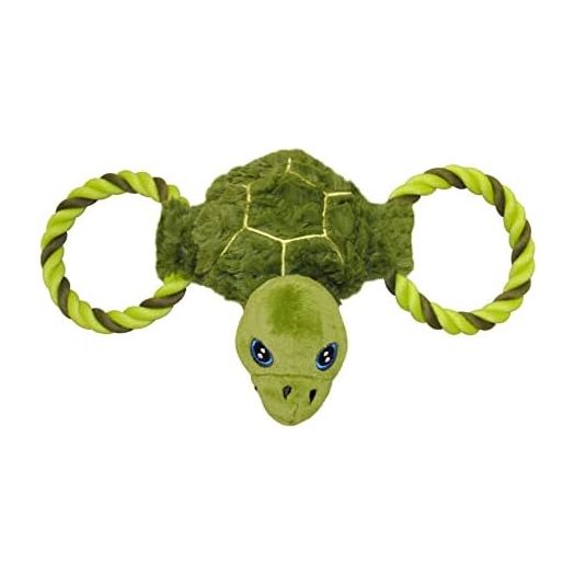 Jolly Pets Jolly Tug-a-Mal Turtle Tug/Squeak Toy, Medium (JTA73)