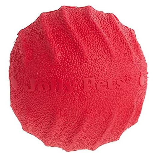 Jolly Pets Tuff Tosser Bouncing Ball Tog Toy/Treat Holder, 3 Inches, Red