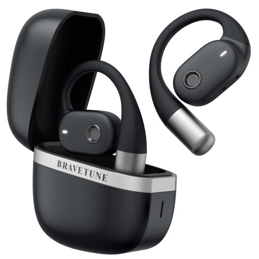 Open Ear Earbuds, Open-ear True Wireless Headphones, Bluetooth Headphones w/Mic, OWS Air Conduction Earphones for Home, Traveling, Business Workouts