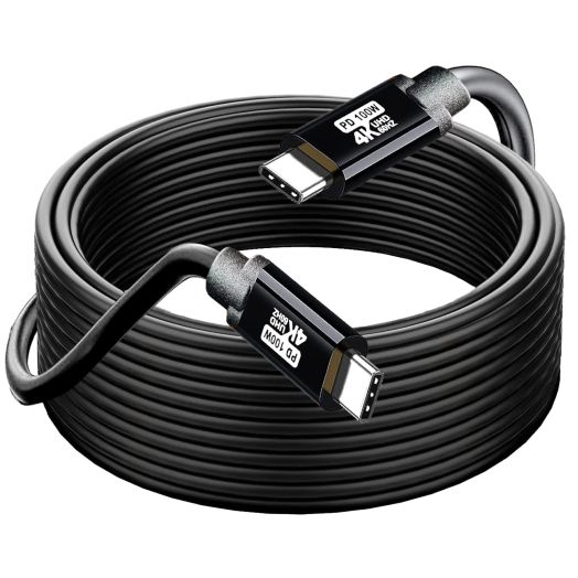 YOTETION USB C to USB C Cable 25FT,100W 4K60HZ USB3.2 GEN2x2,USBC Video Output Fast Charging & Sync for Xreal MacBook Pro iPad Pro iPhone 15 Pro Galaxy S22 Portable Monitor