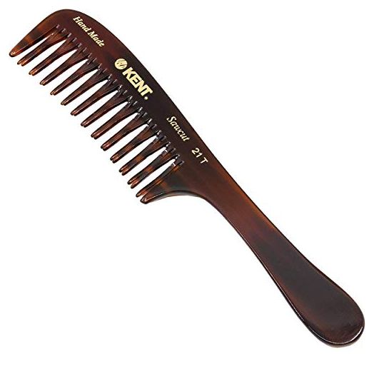 Kent 21T 8 Inch Large Hair Detangling Comb, Wide Teeth for Thick Curly Wavy Hair. Long Hair Detangler Comb