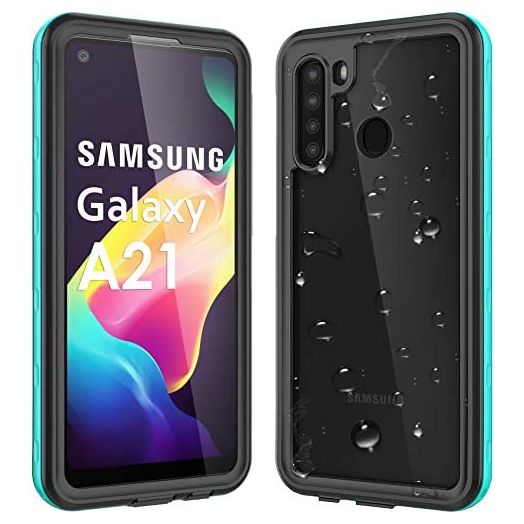 Galaxy A21 Waterproof Phone Case for Samsung Galaxy A21 with Screen Protector Snowproof Shockproof Dustproof Full Body Protective Phone Case Cover for Samsung A21
