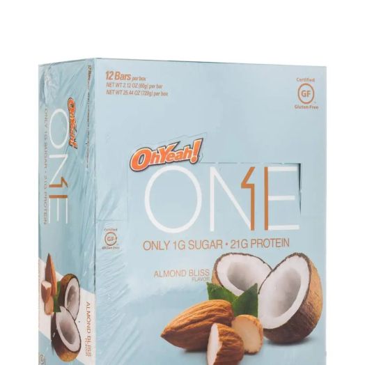 ONE Brands ONE Protein Bar, Almond Bliss - Box of 12 Bars (2.12 oz / 60 Grams each)